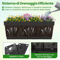 Letto Verticale Rialzato, 6 PZ Fioriere da Giardino per Verdure, Erbe e Fiori, Fioriere Elevate per Interni ed Esterni per Patio, Giardino e Balcone (Nero)