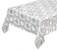 Tovaglia Plastificata 137x50 cm Ricamata Pizzo 3D Copritavolo Antimacchia Idrorepellente Dis.D