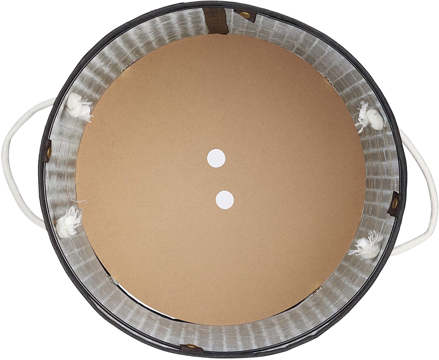 Cesto portabiancheria rotondo con coperchio 63 cm bambù nero 13_0000819_4