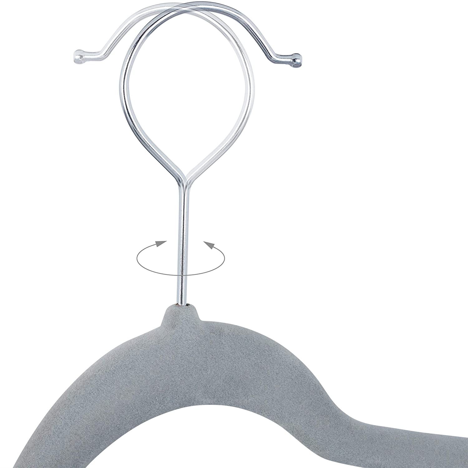 Set di 12 grucce con clip in velluto grigio 13_0000754_2