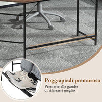 Scrivania Angolare 138 CM, Scrivania ad Angolo con 2 Prese, 2 Porte USB, Telaio in Acciaio al Carbonio e Ripiano a 2 Livelli Rimovibile, Scrivania Salvaspazio da Ufficio e Casa (Legno)