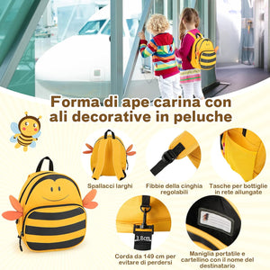 Valigia Cavalcabile per Bambini, 18" Valigia+ 12" Zaino,2 Pezzi, Trolley Bambini Bagaglio a Mano con Ruote Girevoli e Maniglia Retrattile, 2 Cingie Multiuso (Modello 1)