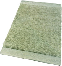 Tappeto Scendiletto Camera Doccia Bagno 50x80 Cm Morbido Puro Cotone Assorbente Antiscivolo Verde