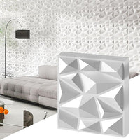 50 Pezzi 3D Pannelli Murali 30 x 30 cm, Pannello da Parete 3D Diamante, Decorazione Interna da Parete in PVC, 4,5 m², per Soggiorno Camera da Letto (4,5㎡,Bianco)