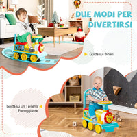 Trenino Elettrico per Bambini, Treno Giocattolo con 16 Pezzi di Binari, con Luci e Suoni, Scatola di Stoccaggio, Regalo per Bambini Anni 3+, Blu