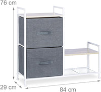 Mensola con cassetti in tessuto 76 cm grigio 13_0002581_2