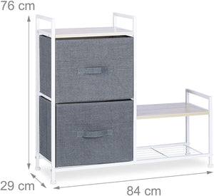 Mensola con cassetti in tessuto 76 cm grigio 13_0002581_2