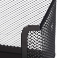 Set 6 forniture per ufficio pattumiera portapenne blocco note biglietti da visita posta portaoggetti in metallo nero 13_0002465_2