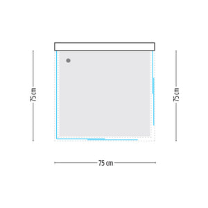Ogomondo box cabina doccia corner 3 lati cristallo temprato trasparente 75x75x75