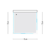 Ogomondo box cabina doccia corner 3 lati cristallo temprato trasparente 75x75x75