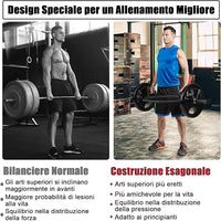 Barra della Trappola Olimpica, Barra Esagonale Pieghevole con Manici Zigrinati, Manicotti 25 cm e Molle, Olympic Hex Trap Bar per Sollevamento Pesi e Bodybuilding, Carico 363 kg(Nero)