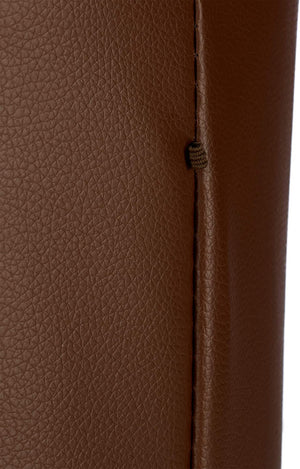 Sgabello rotondo con 4 gambe in legno e sintetico marrone 13_0002818_3