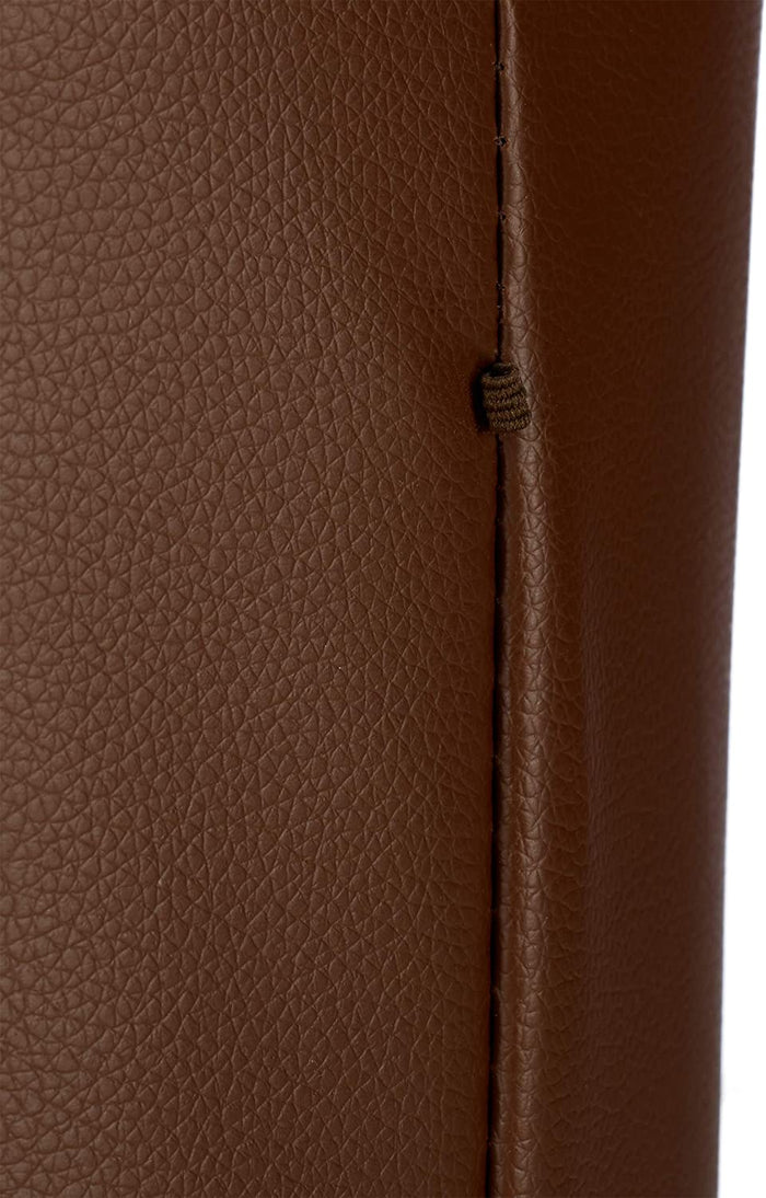 Sgabello rotondo con 4 gambe in legno e sintetico marrone 13_0002818_3