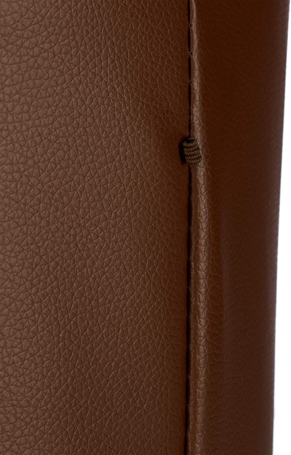 Sgabello rotondo con 4 gambe in legno e sintetico marrone 13_0002818_3