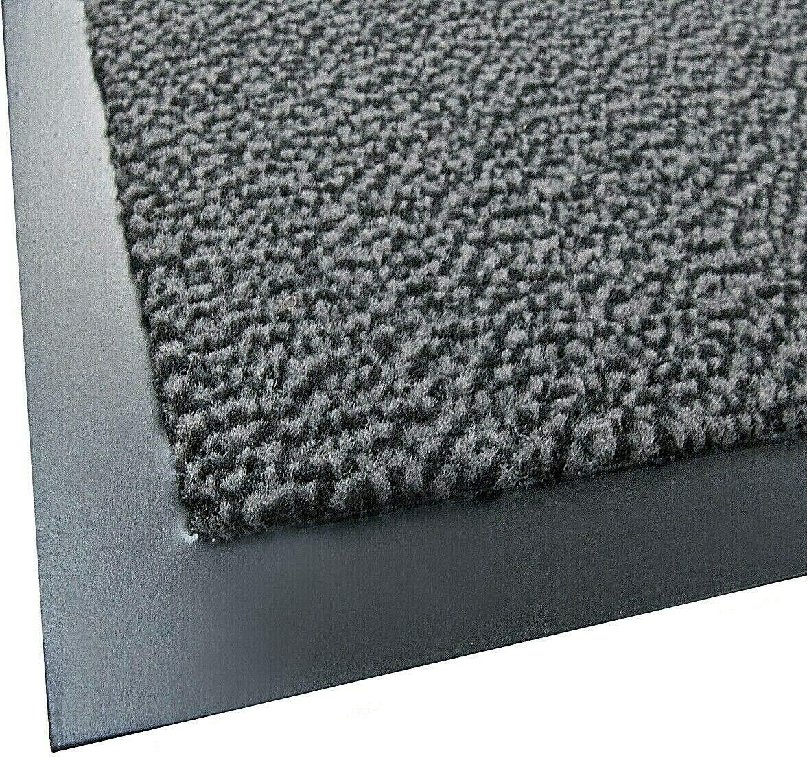 Zerbino Asciugapassi Antiscivolo 60x90 cm Tessitura Morbida Retro Gommato Antracite