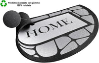 Zerbino Gomma Sostenibile 40X70 Antiscivolo Ingresso Interno Esterno Moderno Semiluna Dis.MA