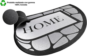 Zerbino Gomma Sostenibile 40X70 Antiscivolo Ingresso Interno Esterno Moderno Semiluna Dis.MA