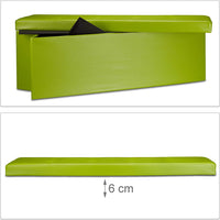 Sgabello pieghevole sintetico pouf contenitore pieghevole 114 cm verde 13_0002807_2