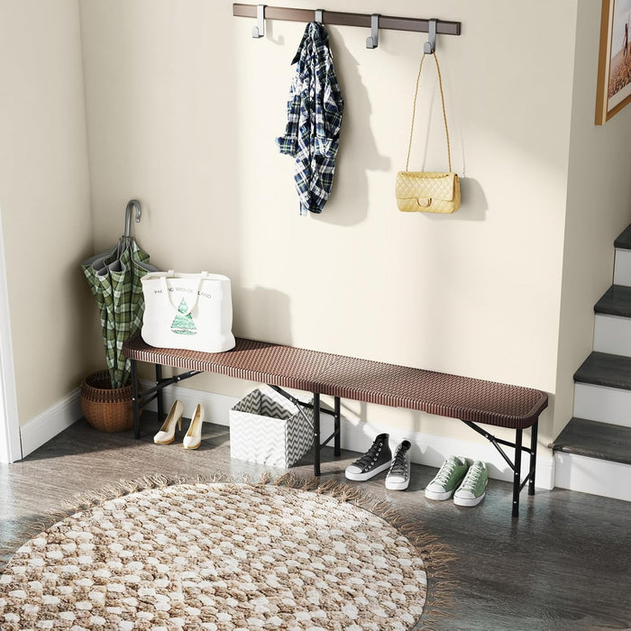 Panca da Giardino 180 cm, Panca Pieghevole da Picnic in HDPE, per Giardino Campeggio Festa, Portata 600 kg (Panca)