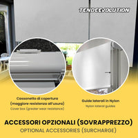 Tenda a Rullo Su Misura RODANO OSCURANTE - Larghezza 2m x Altezza 3m - Colore Grigio Chiaro 5 - Ideale per Interni ed Esterni