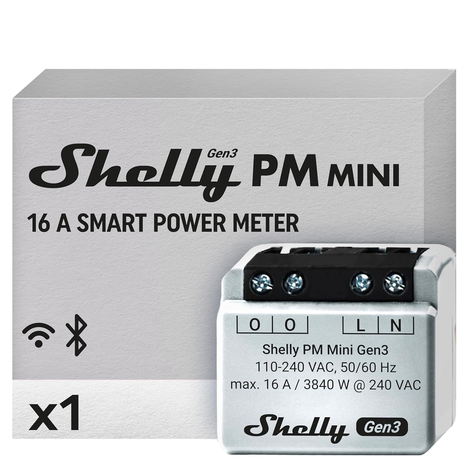 Shelly Plus PM Mini Gen 3 Relè smart mini