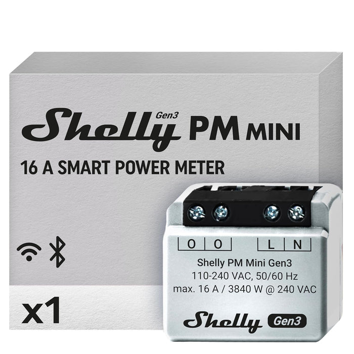 Shelly Plus PM Mini Gen 3 Relè smart mini