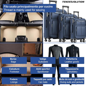 Filo da Cucito in Poliestere Nero - 3500 mt - Versatilite & Resistente - Made in Italy - Ideale per Tutti i Progetti di Cucitura