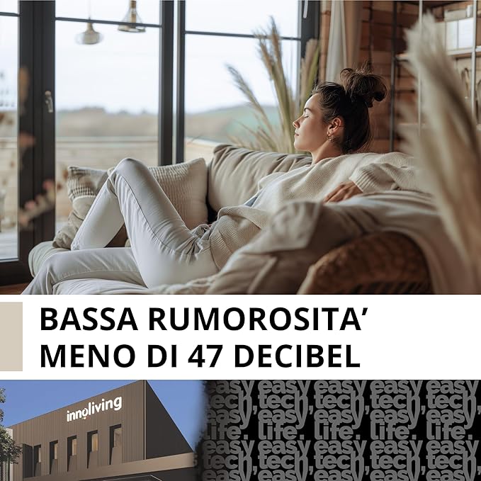 Innoliving Deumidificatore 20L, Modalità Asciugatura, Gas R290 Eco-Friendly, Timer 24h, Digitale, Capiente, Sbrina Autom, Serbatoio 4.3 Litri