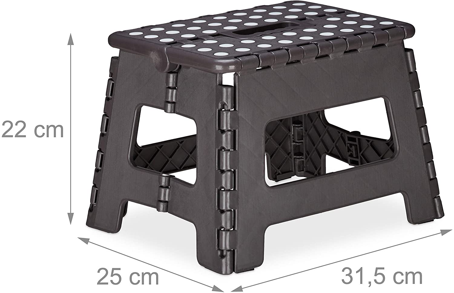 Sgabello pieghevole trasportabile M 120 kg nero 13_0002800