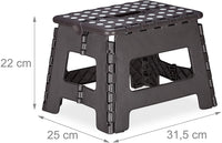 Sgabello pieghevole trasportabile M 120 kg nero 13_0002800