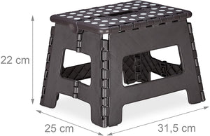 Sgabello pieghevole trasportabile M 120 kg nero 13_0002800