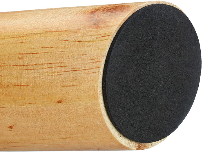 Pouf sgabello in pelo finto pelo 4 gambe legno bianco 13_0002796