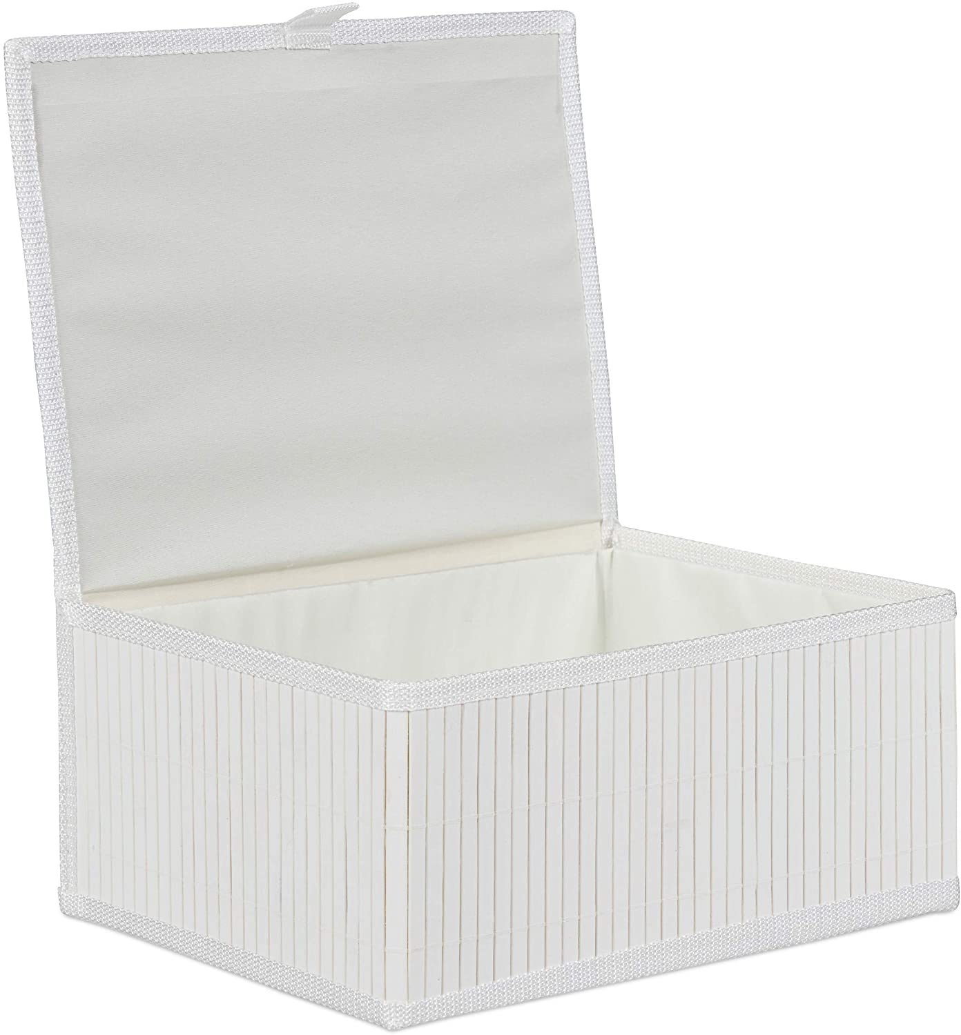 Set di 3 cestini portaoggetti decorativi in ​​bambù bianco 13_0002491