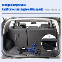 Deambulatore con Seduta 2 in 1, Rollator Pieghevole, Deambulatore per Anziani con 4 Ruote, Maniglie Regolabili Freni, con Doppia Funzione Schienale Reversibile e Borsa Portaoggetti (Blu)