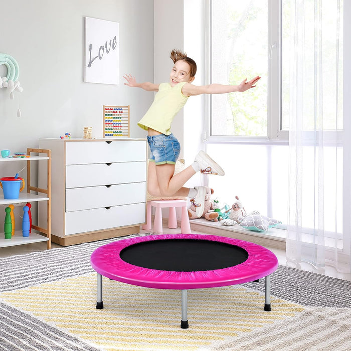 Mini Trampolino Elastico e Pieghevole, Capacità di Carico 150 kg, per Interno ed Esterno