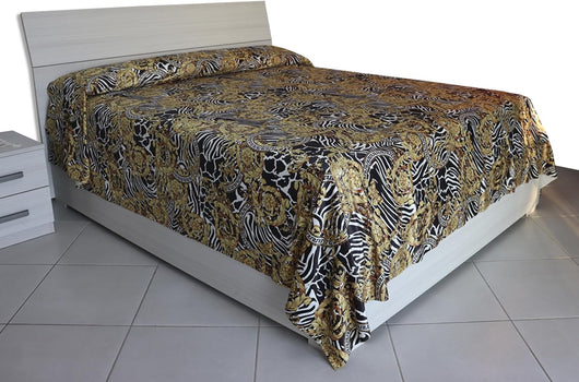 Copriletto Matrimoniale Autunno Inverno in Morbido Velluto Digitale, Misure Generose 250x280cm, Manifattura Italiana (Versuseal)