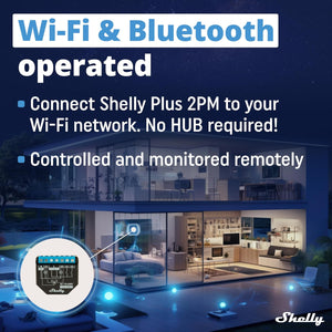 Shelly Relè interruttore a due canali, Wi-fi e bluetooth, Shelly Plus 2PM Pack x2