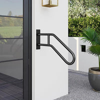 Corrimano per Scala, Ringhiera a Forma di U per 1-3 Gradini per Portico, Corrimano da Parete in Metallo Pesante per Anziani, Bambini e Feriti, 71 x 46 x 8 cm