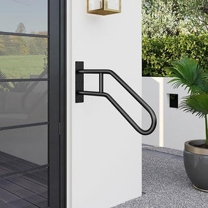 Corrimano per Scala, Ringhiera a Forma di U per 1-3 Gradini per Portico, Corrimano da Parete in Metallo Pesante per Anziani, Bambini e Feriti, 71 x 46 x 8 cm