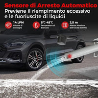 Pompa di Trasferimento del Carburante con Sensore di Arresto Automatico, Pompa Travaso Gasolio Elettrica a Batterie o Ricaricabile con Adattatore di 3 Dimensioni, con Infusione di 14L/ min