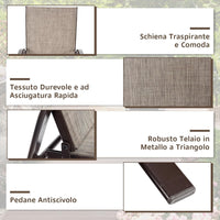 Set di 2 Sedie da Giardino, Sedie da Giardino per Patio in Textilene, con Braccioli Curvi, Telaio in Metallo, Sedia da Bistrot Portata 200 kg, Per Giardino Patio, 56 x 72 x 90 cm (Grigio)