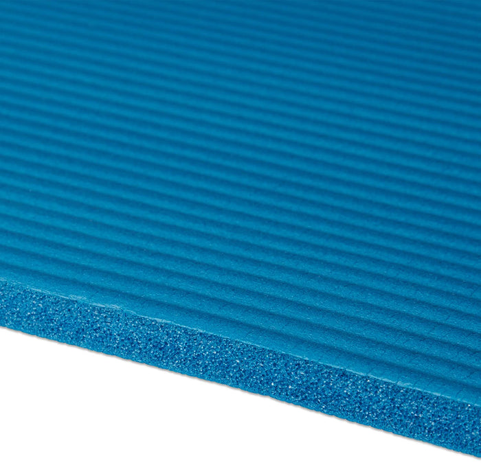 Tappetino yoga spessore 1 cm cinturino in gomma trasporto ginnastica pilates aerobica blu 13_0002843_5