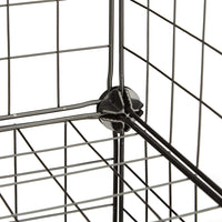 Sistema di scaffali 6 scomparti a griglia 30 x 30 cm nero 13_0002579