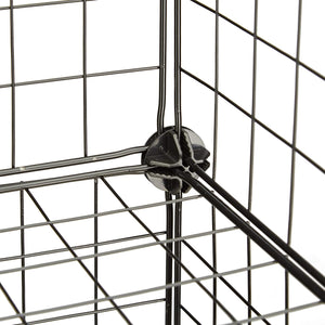 Sistema di scaffali 6 scomparti a griglia 30 x 30 cm nero 13_0002579