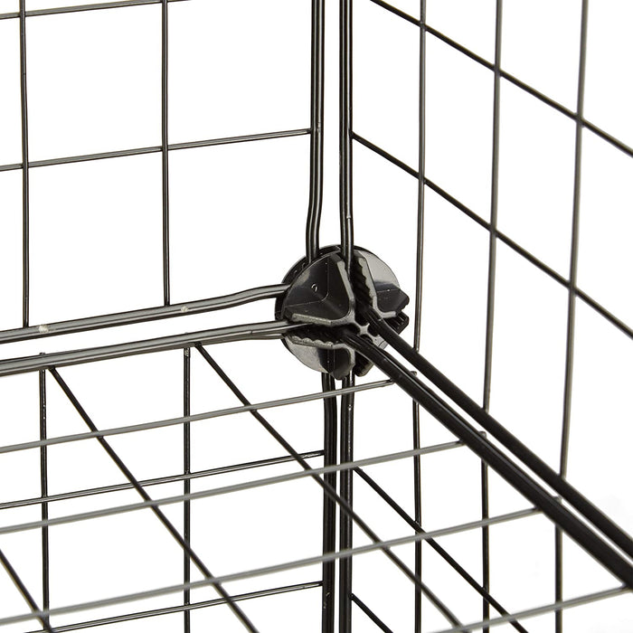 Sistema di scaffali 6 scomparti a griglia 30 x 30 cm nero 13_0002579