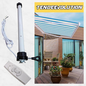 Motore Elettrico Silenzioso 100Kg/50Nm con Asta di Soccorso e Telecomando per Tapparelle/Tende da Sole - Ø70mm
