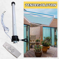 Motore Elettrico Silenzioso 100Kg/50Nm con Asta di Soccorso e Telecomando per Tapparelle/Tende da Sole - Ø70mm