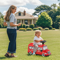 Auto a Spinta per Bambini, Autobus da Passeggio con Pulsante Musicale Comparto di Stoccaggio Blocco Antiribaltamento, Ideale per Bambini 19-36 Mesi