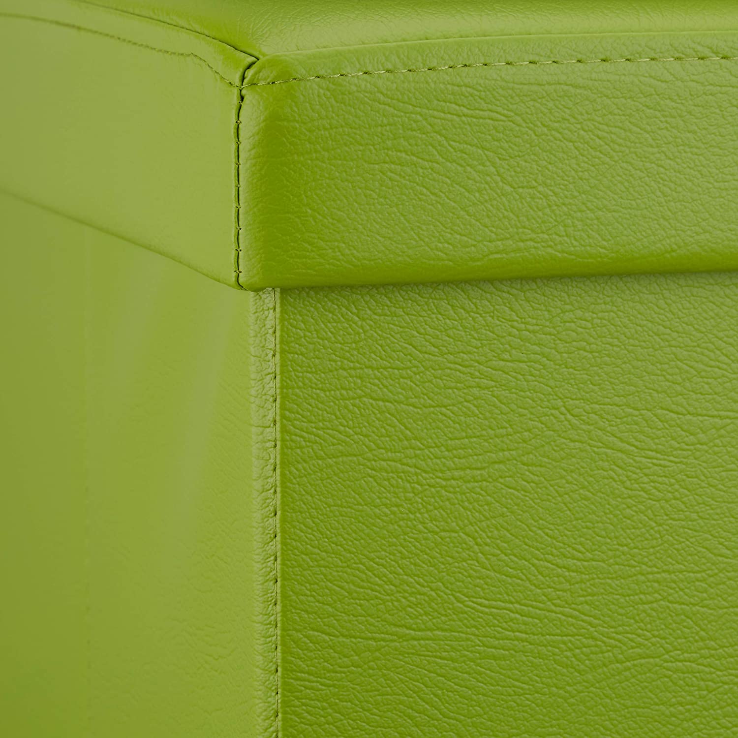 Sgabello pieghevole sintetico pouf contenitore pieghevole 114 cm verde 13_0002807_2