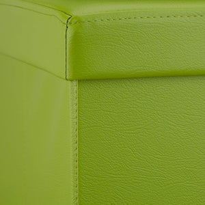 Sgabello pieghevole sintetico pouf contenitore pieghevole 114 cm verde 13_0002807_2